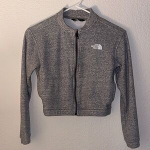 The North Face Heather Gray Cropped (Girls) Jacket